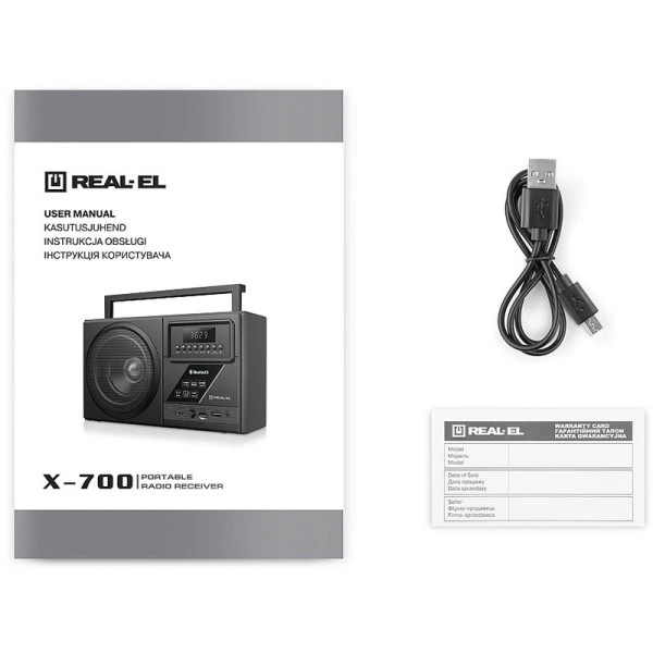 Радиоприемник REAL-EL X-700 Black