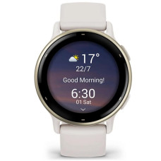 Смарт-годинник Garmin Vivoactive 5 Cream Gold Aluminum Bezel with Ivory Case and Silicone Band (010-02862-5B)