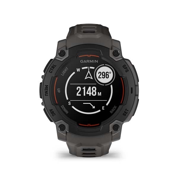 Смарт-годинник Garmin Instinct E 45 mm Black with Charcoal Silicone Band (010-02933-13)