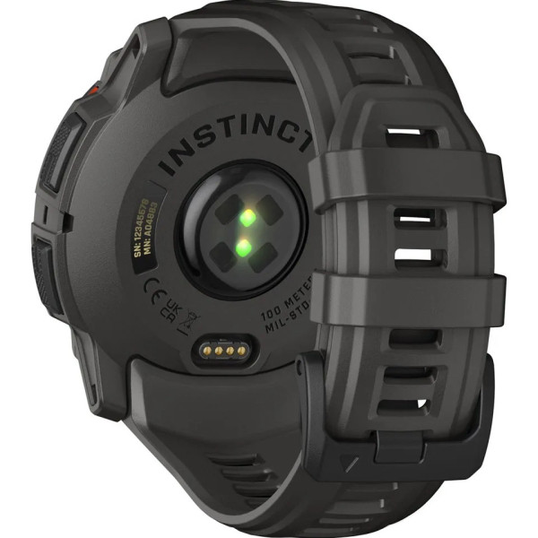 Смарт-годинник Garmin Instinct 3 50mm Solar Black Bezel with Charcoal Band (010-02935-00)