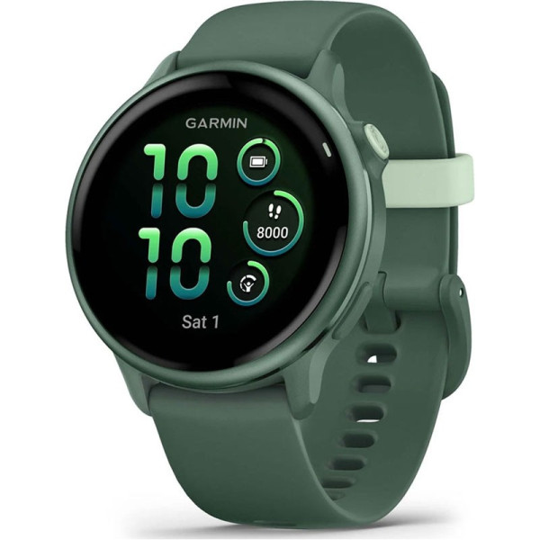 Смарт-годинник Garmin Vivoactive 6 Metallic Jasper Green with Jasper Green Silicone Band (010-02985-42)