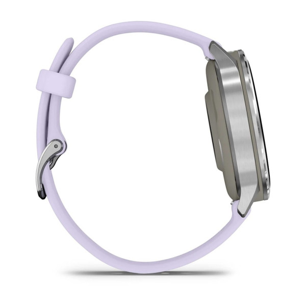 Смарт-годинник Garmin Venu 4 41mm Silver Bezel with Periwinkle Silicone Band (010-03013-01)