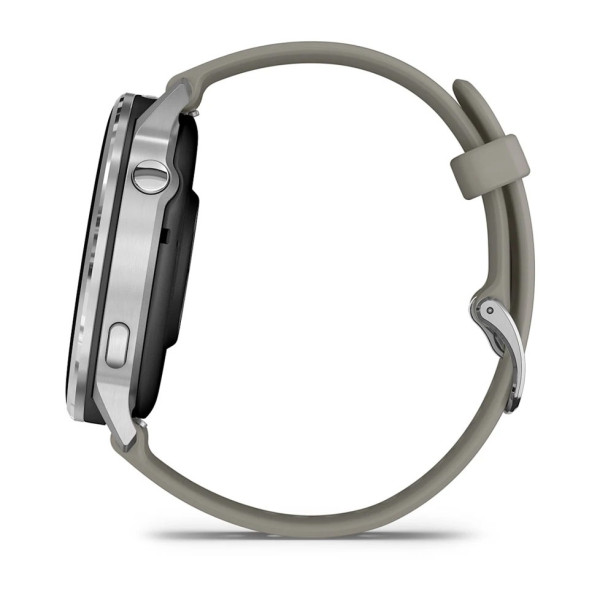 Смарт-годинник Garmin Venu 4 45mm Silver Bezel with Silver Gray Silicone Band (010-03014-01)