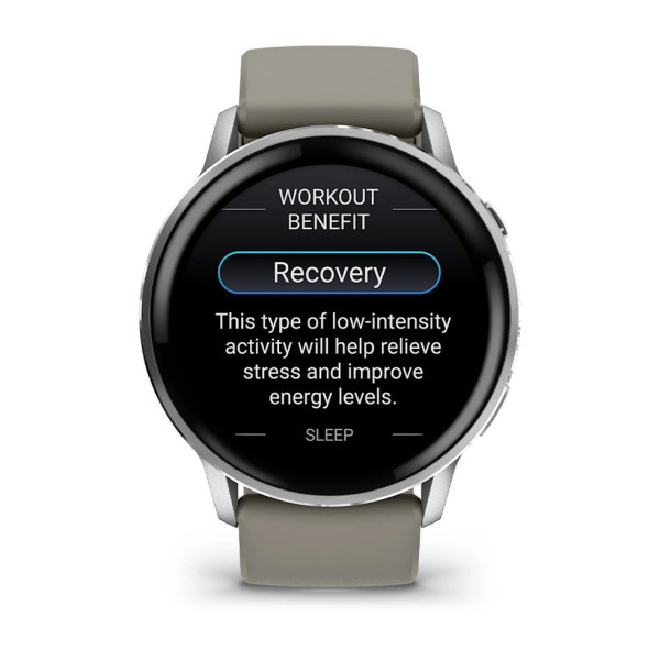 Смарт-годинник Garmin Venu 4 45mm Silver Bezel with Silver Gray Silicone Band (010-03014-01)