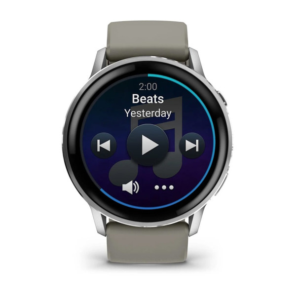 Смарт-годинник Garmin Venu 4 45mm Silver Bezel with Silver Gray Silicone Band (010-03014-01)