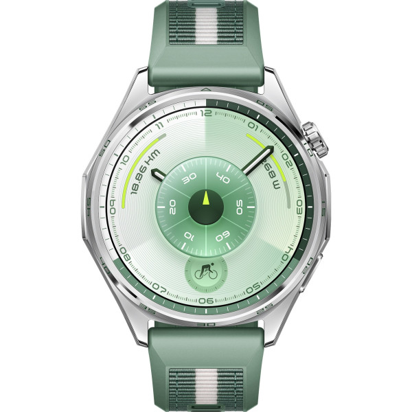 Смарт-часы Huawei Watch GT 6 46mm Steel with Green Woven Strap (55020FTV)