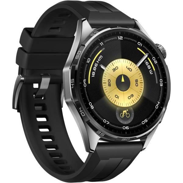 Смарт-часы Huawei Watch GT 6 46mm Black with Black Fluoroelastomer Strap (55020FTX)