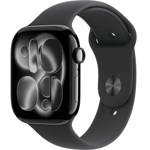 Смарт-годинник Apple Watch Series 11 GPS 46mm Jet Black Aluminium Case with Black Sport Band - M/L (MEUX4RK/A)