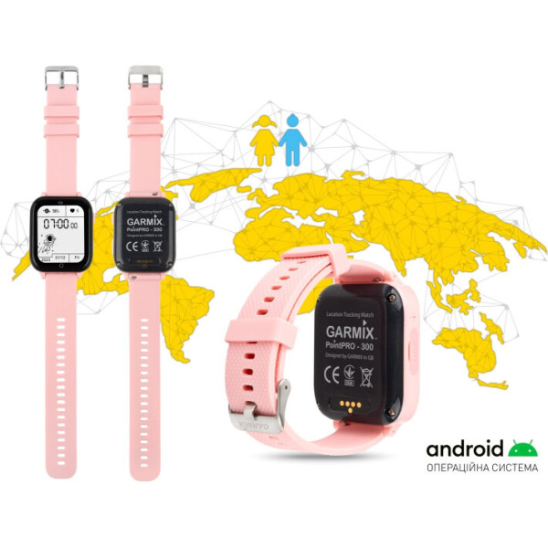 Дитячий смарт-годинник Garmix PointPRO-300 4G/GPS/WiFi Pink