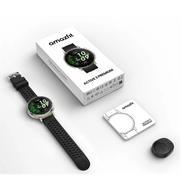 Смарт-годинник Amazfit Active 3 Premium Silver (W2559GL1N)