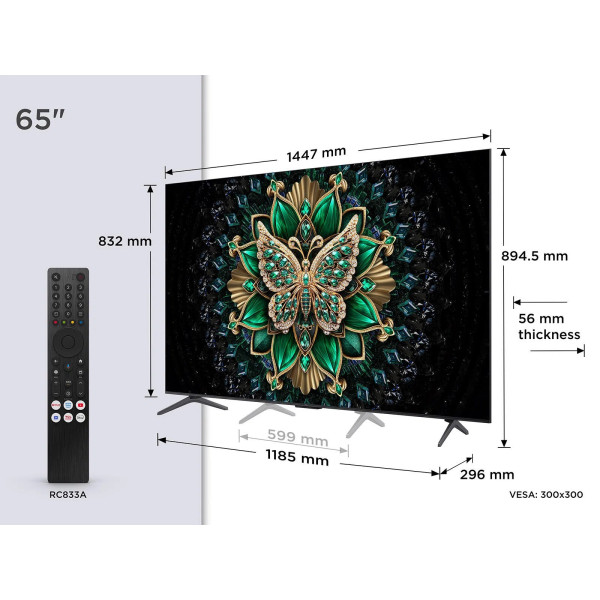 Телевiзор TCL 65C61K