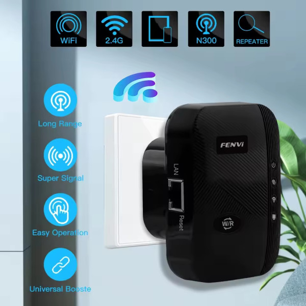 Точка доступу Fenvi FWD-R616U Black Wi-Fi Repeater