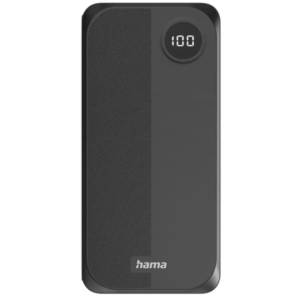 Універсальна мобільна батарея Hama 20000mAh 15W Black (00201755)