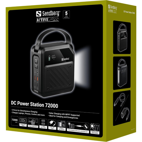 Універсальна мобільна батарея Sandberg DC Power Station 72000mAh Black (421-22)