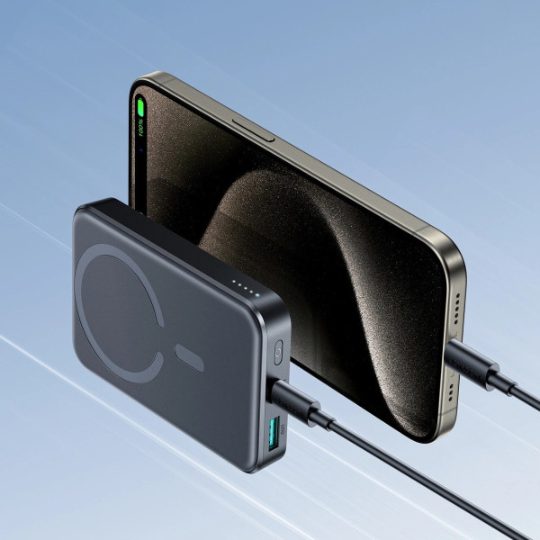 Універсальна мобільна батарея Joyroom Magnetic Wireless JR-W020 10000mAh 20W Black (6941237118455)