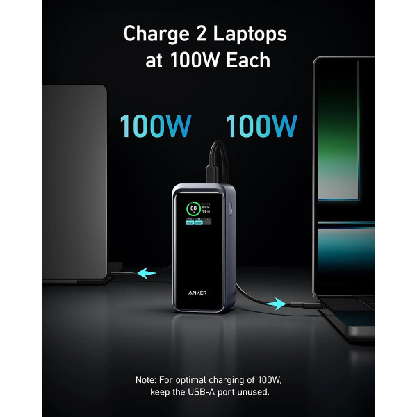 Універсальна мобільна батарея Anker Prime 20000mAh 200W Black (A1336011)