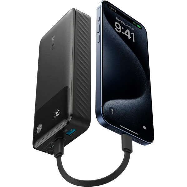Універсальна мобільна батарея Anker PowerCore 20000mAh 30W Black (A1384G11)