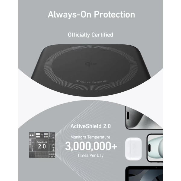 Універсальна мобільна батарея Anker MagGo 10000mAh 27W Black (A1654G11)