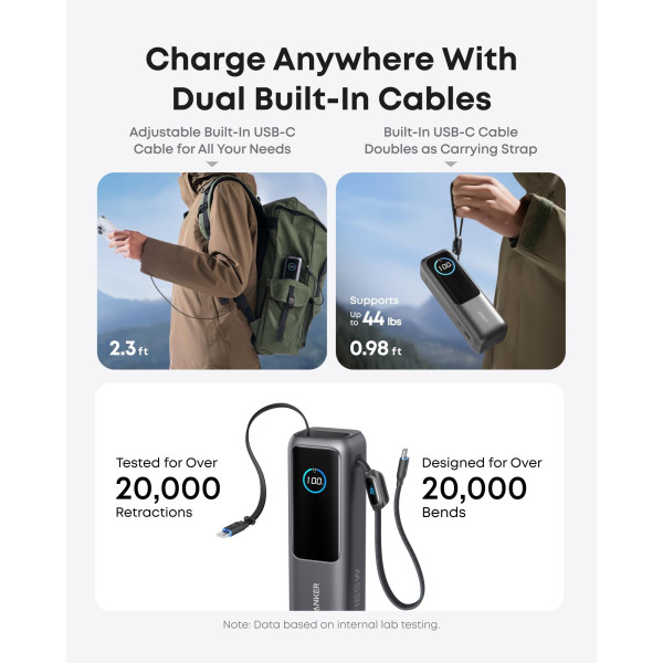 Універсальна мобільна батарея Anker Laptop 25000mAh 165W Space Black (A1695H11)