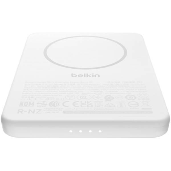 Універсальна мобільна батарея Belkin Power Bank Slim Magnetic 5000mAh 15W White (BPD010HQWH)