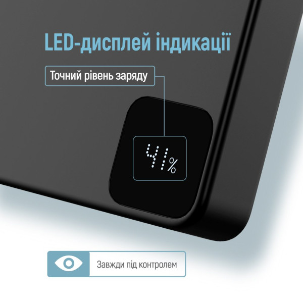 Універсальна мобільна батарея ColorWay 15W MagSafe 10000mAh Black (CW-PB100LPA1BK-WPDD)