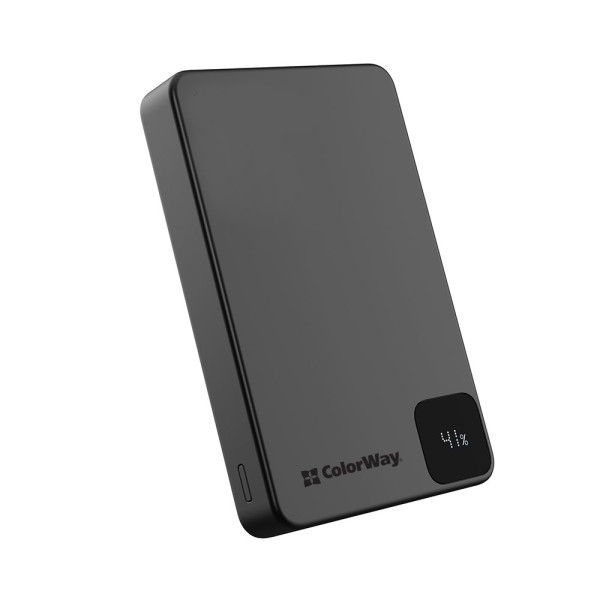 Універсальна мобільна батарея ColorWay 15W MagSafe 10000mAh Black (CW-PB100LPA1BK-WPDD)