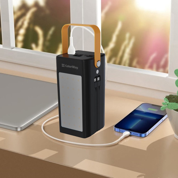 Універсальна мобільна батарея ColorWay LCD/Lamp 80000mAh Black (CW-PB800LPA8BK-PDD)