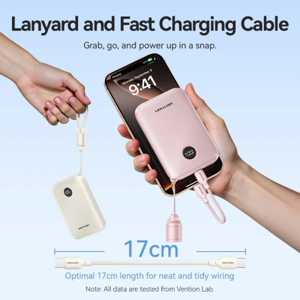 Універсальна мобільна батарея Vention 10000mAh 22.5W Blue (FKAL0-C)