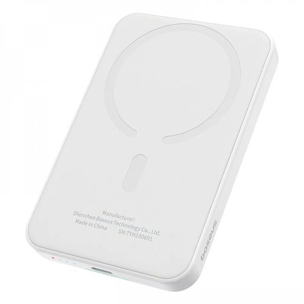 Универсальная мобильная батарея Baseus Magnetic Mini 5000mAh, 20W White (P10022107223-00)