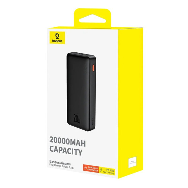 Універсальна мобільна батарея Baseus Airpow Black 20000mAh (P10022804113-00)