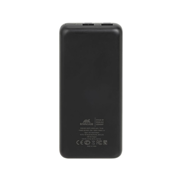 Універсальна мобільна батарея Rivacase Rivapower 20000mAh Black (VA1075)