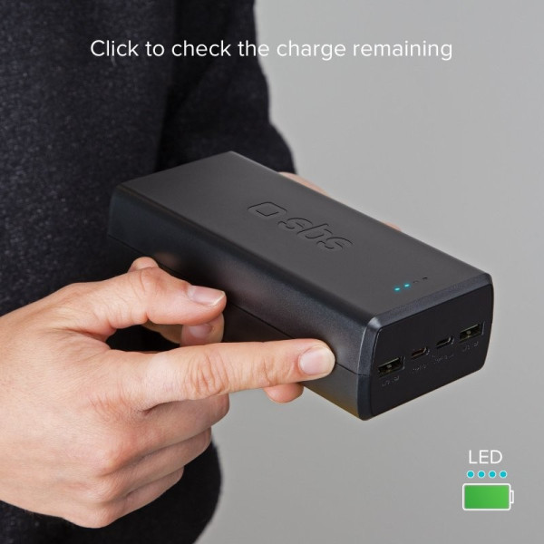 Універсальна мобільна батарея SBS 30000 mAh 20W Black (TTBB30000PD20K)