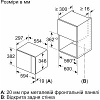 Вбудована мікрохвильова піч Bosch BFL524MH2