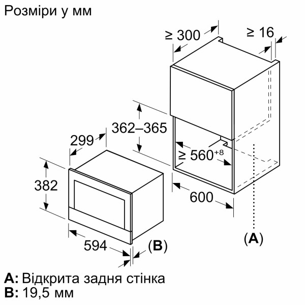 Вбудована мікрохвильова піч Bosch BFL7221W1