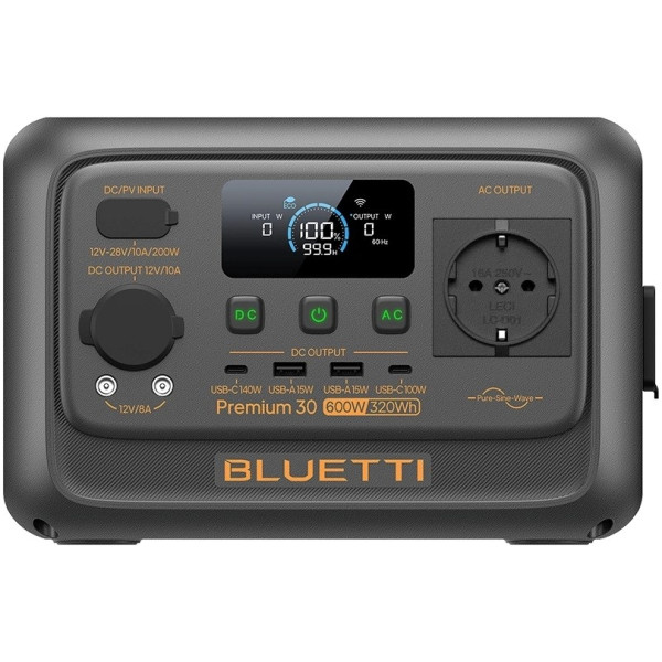 Зарядная станция Bluetti Premium 30 V2, 600W, 320Wh