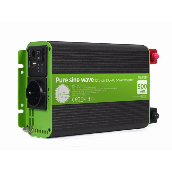Инвертор напряжения EnerGenie EG-PWC-PS500-01 500W
