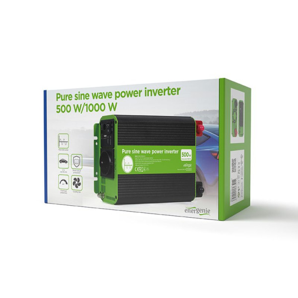 Инвертор напряжения EnerGenie EG-PWC-PS500-01 500W