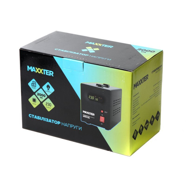 Автоматичний регулятор напруги Maxxter MX-AVR-S2000-01