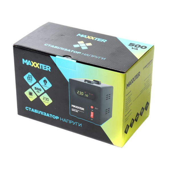Автоматичний регулятор напруги Maxxter MX-AVR-S500-01
