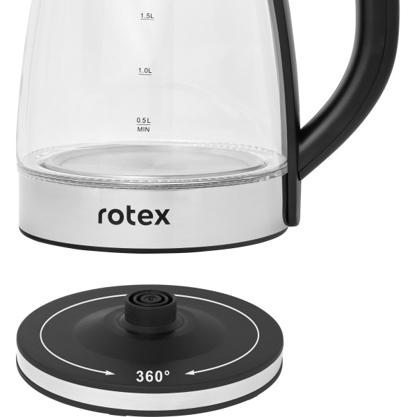 Електрочайник Rotex RKT91-GS 1500&nbsp;Вт 1.8&nbsp;л  нержавіюча сталь