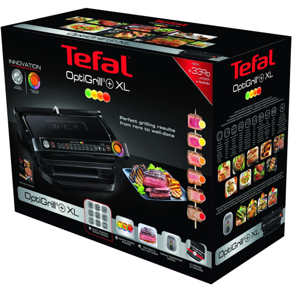 Контактний гриль Tefal Optigrill+ XL GC7228 чорний (GC722834)