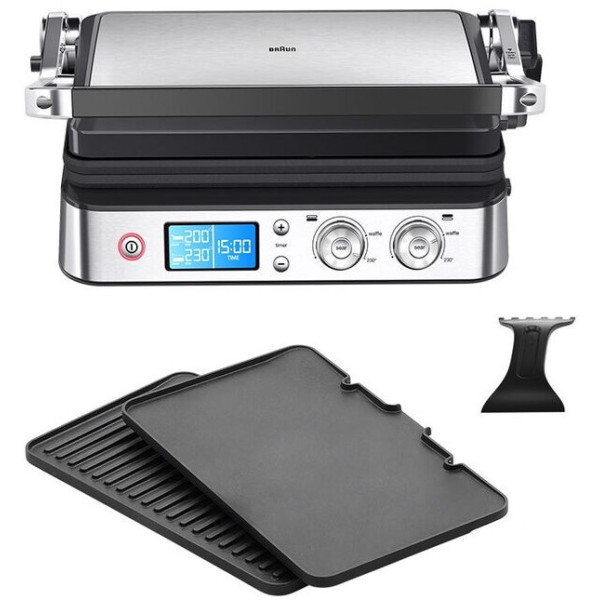 Контактний гриль Braun MultiGrill 9 Contact grill CG 9040 нержавіюча сталь