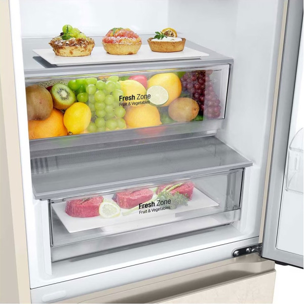 Холодильник LG GC-B509FEMW бежевий