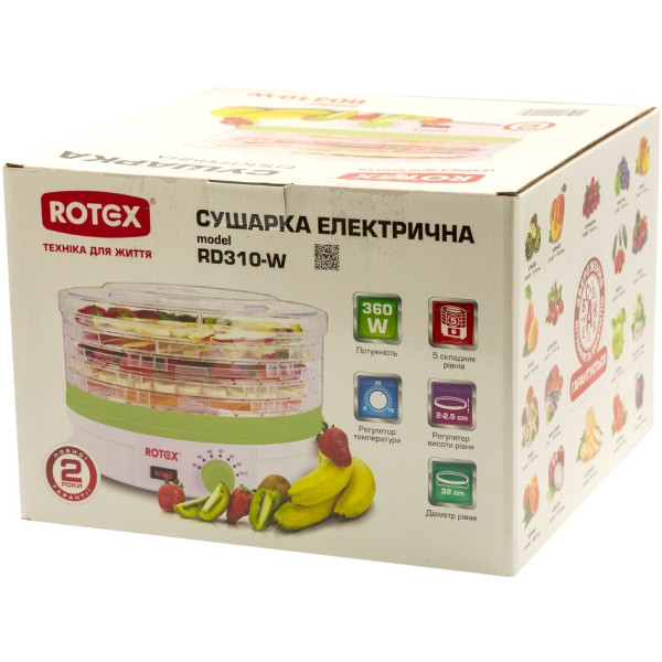 Сушарка для фруктів Rotex RD 310-W