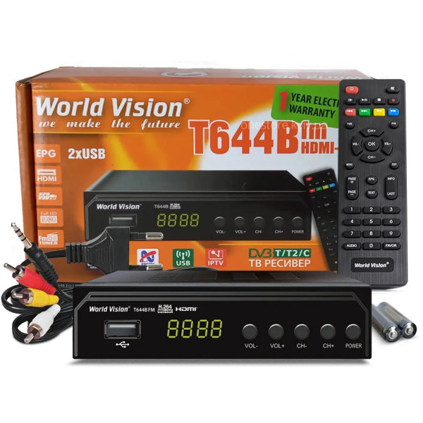 ТВ тюнер World Vision T644B FM